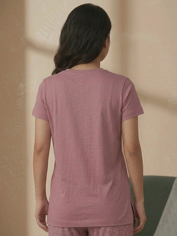 BL LW T 10 - 100% Cotton Bio Washed Relax Fit Featuring Half Sleeve and Side Slit Design