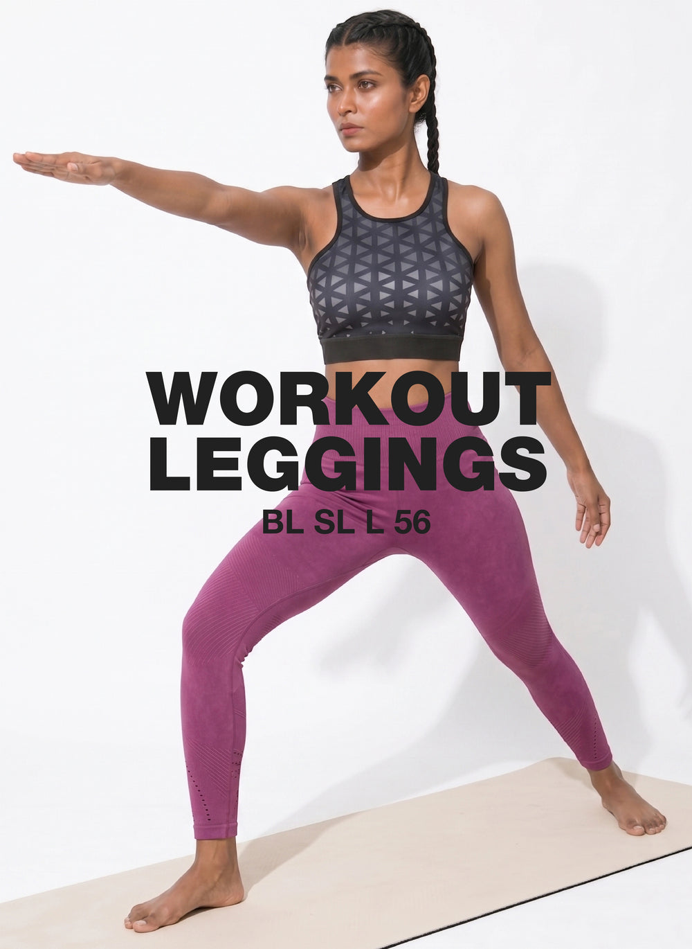 BL SL L 56 - Seamless High Waistband with a Body-hugging Stretch Fit for Support During gym workouts, yoga & running