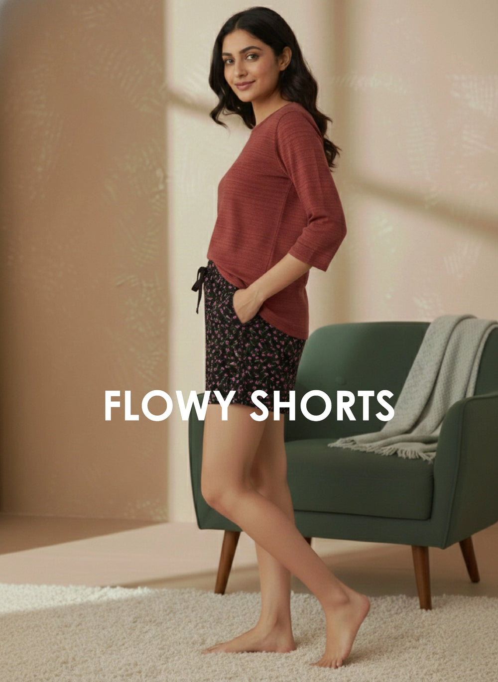 BUYBLOSSOMCOMFORTLOUNGEFLOWYSHORTSBLACK1