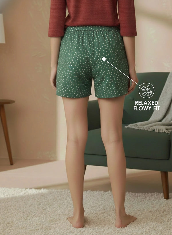 BUYBLOSSOMCOMFORTLOUNGEFLOWYSHORTSGREEN4