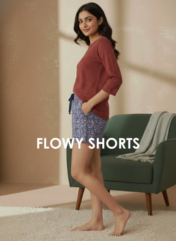 BUYBLOSSOMCOMFORTLOUNGEFLOWYSHORTSNAVYBLUE1