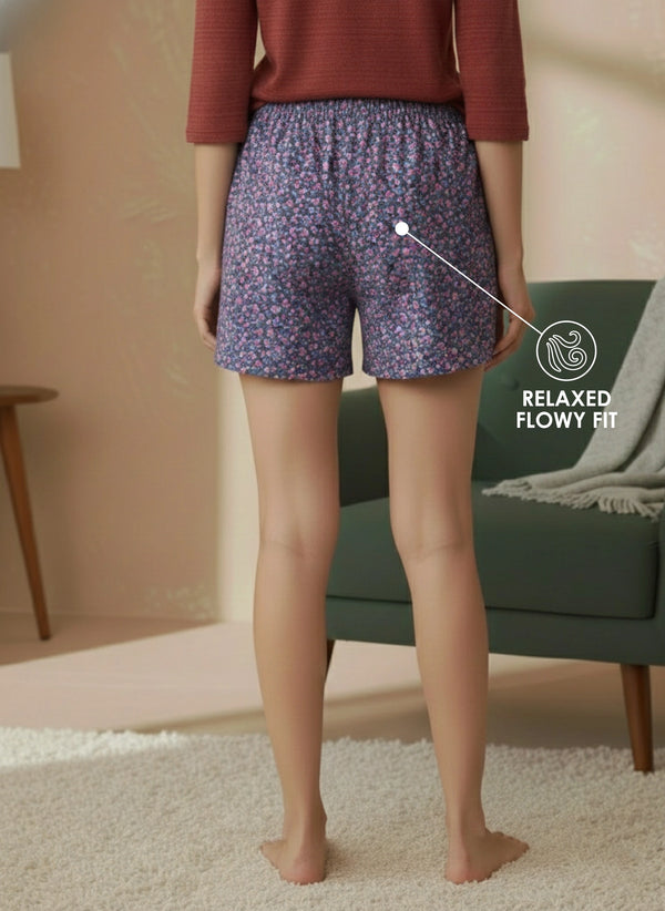 BUYBLOSSOMCOMFORTLOUNGEFLOWYSHORTSNAVYBLUE4