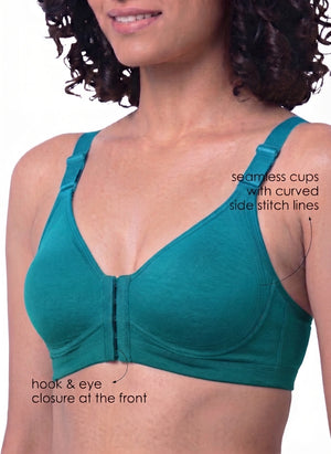 Ease Open Bra - Full Coverage Seamless Non-Padded with Nipple Concealer & Front Open Bra