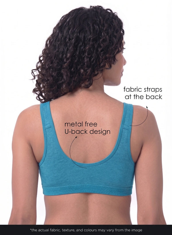 Ease Open Bra - Full Coverage Seamless Non-Padded with Nipple Concealer & Front Open Bra
