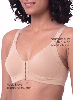 Ease Open Bra - Full Coverage Seamless Non-Padded with Nipple Concealer & Front Open Bra