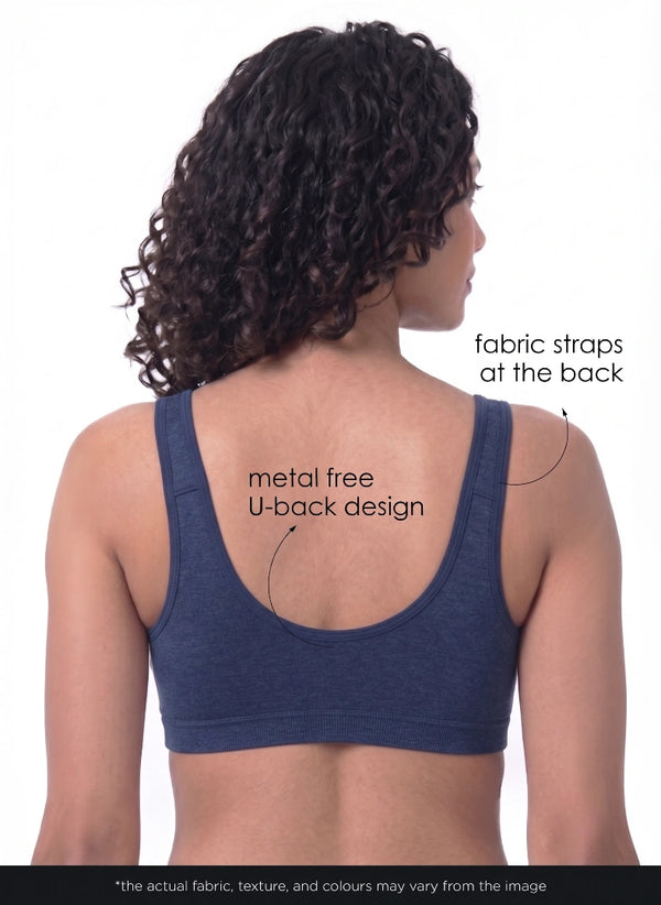 Ease Open Bra - Full Coverage Seamless Non-Padded with Nipple Concealer & Front Open Bra