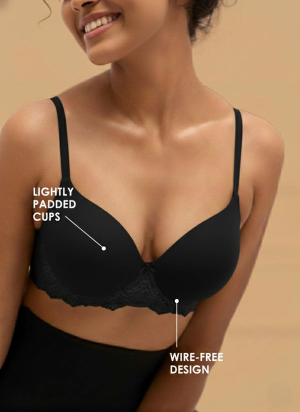BUY BLOSSOM BRA LACE POLYAMIDE BRA BL PC 06- BLACK 02