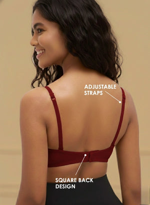 BUY BLOSSOM BRA LACE POLYAMIDE BRA BL PC 06- MAROON 03