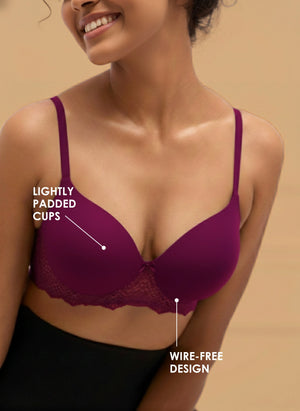 BUY BLOSSOM BRA LACE POLYAMIDE BRA BL PC 06- PLUM02