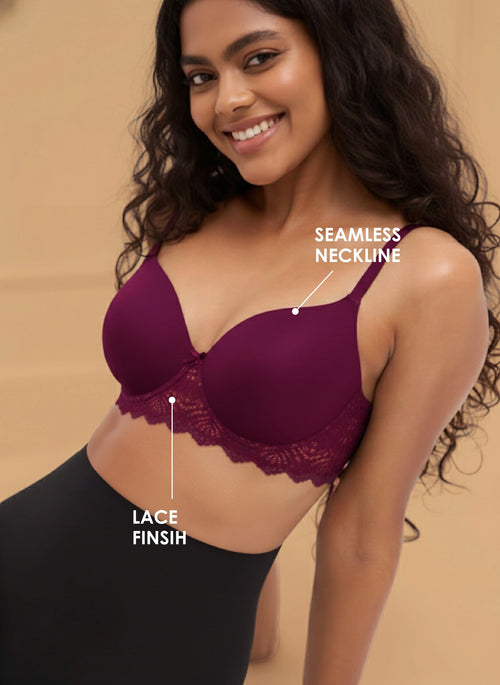 BUY BLOSSOM BRA LACE POLYAMIDE BRA BL PC 06- PLUM 02