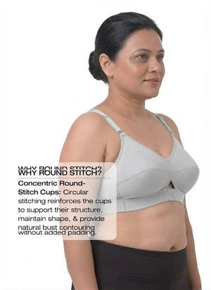 Priyasajini C & D - Full Coverage Round Stitch bra with Centre Elastic
