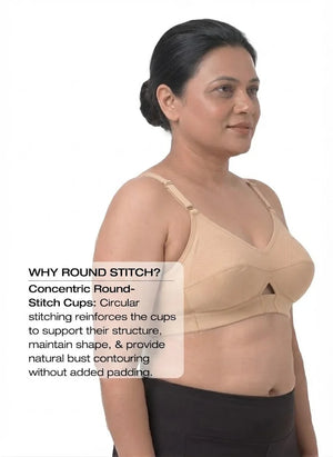 Priyasajini Bra  - Full Coverage Round Stitch bra with Centre Elastic