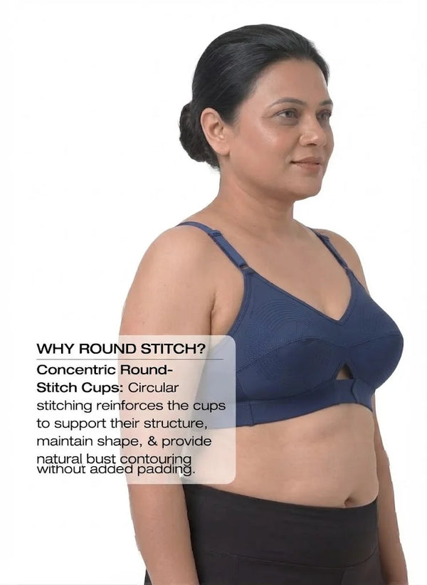 Priyasajini Bra  - Full Coverage Round Stitch bra with Centre Elastic