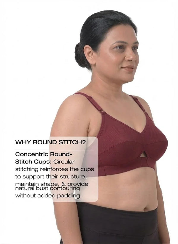 Priyasajini Bra  - Full Coverage Round Stitch bra with Centre Elastic