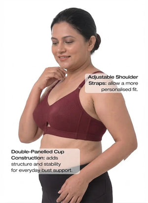 Priyasajini C & D - Full Coverage Round Stitch bra with Centre Elastic