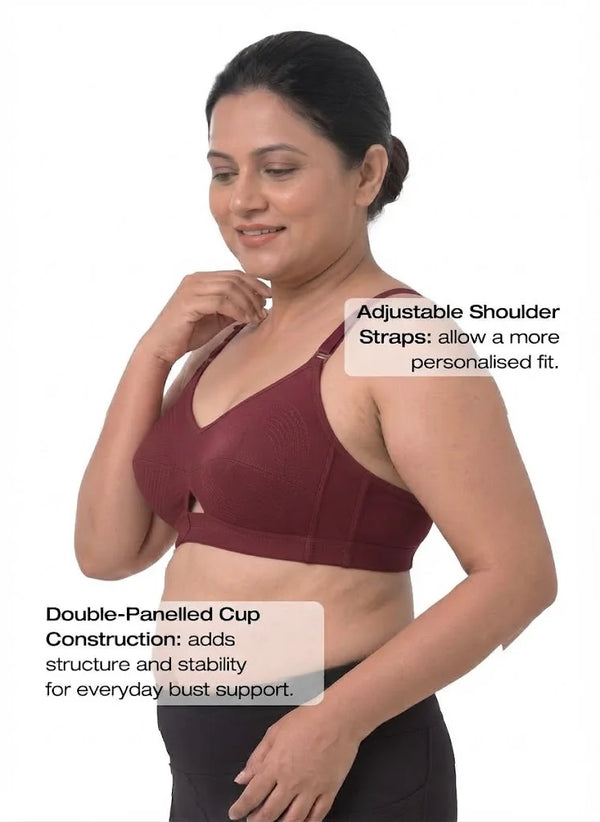 Priyasajini C & D - Full Coverage Round Stitch bra with Centre Elastic