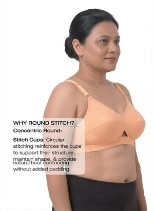 Priyasajini Bra  - Full Coverage Round Stitch bra with Centre Elastic