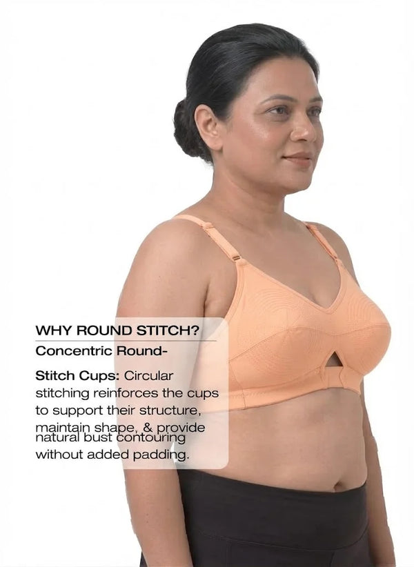 Priyasajini Bra  - Full Coverage Round Stitch bra with Centre Elastic