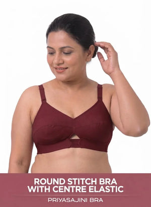 Priyasajini C & D - Full Coverage Round Stitch bra with Centre Elastic