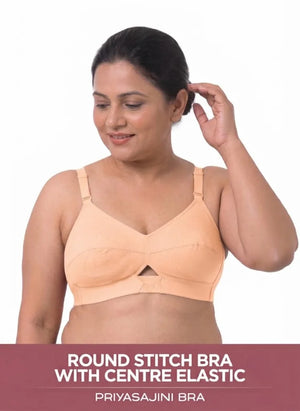 Priyasajini Bra  - Full Coverage Round Stitch bra with Centre Elastic