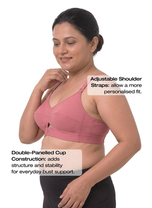 Priyasajini Bra  - Full Coverage Round Stitch bra with Centre Elastic