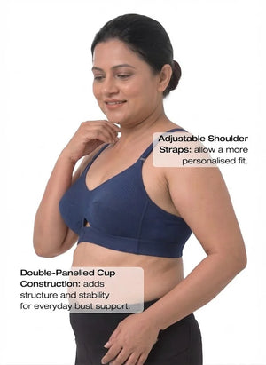 Priyasajini Bra  - Full Coverage Round Stitch bra with Centre Elastic