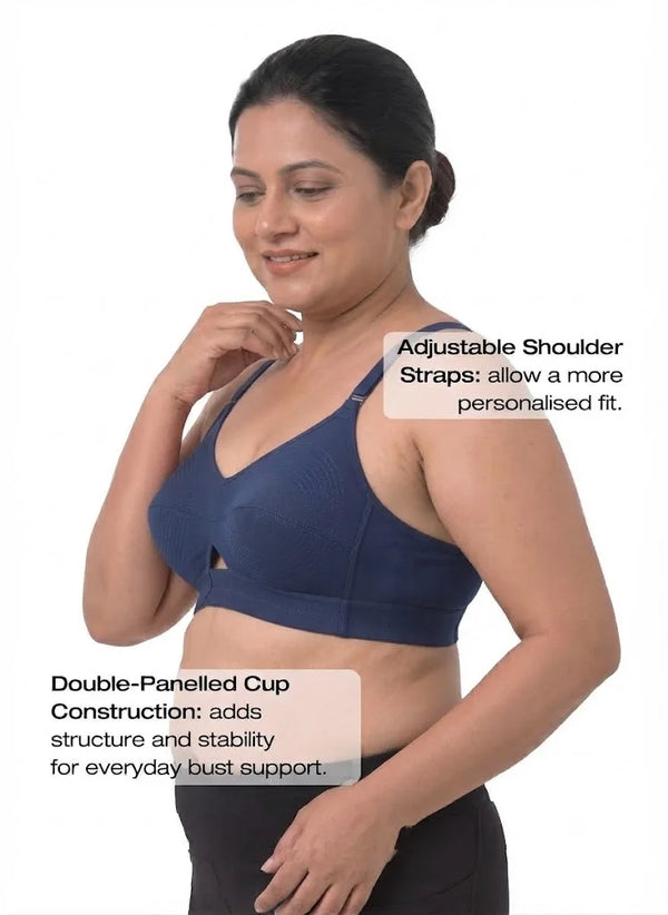 Priyasajini C & D - Full Coverage Round Stitch bra with Centre Elastic