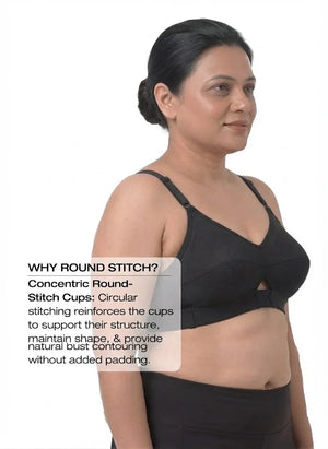 Priyasajini Bra  - Full Coverage Round Stitch bra with Centre Elastic
