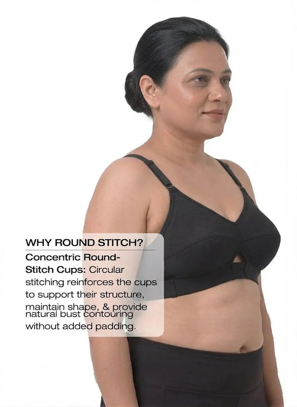 Priyasajini C & D - Full Coverage Round Stitch bra with Centre Elastic