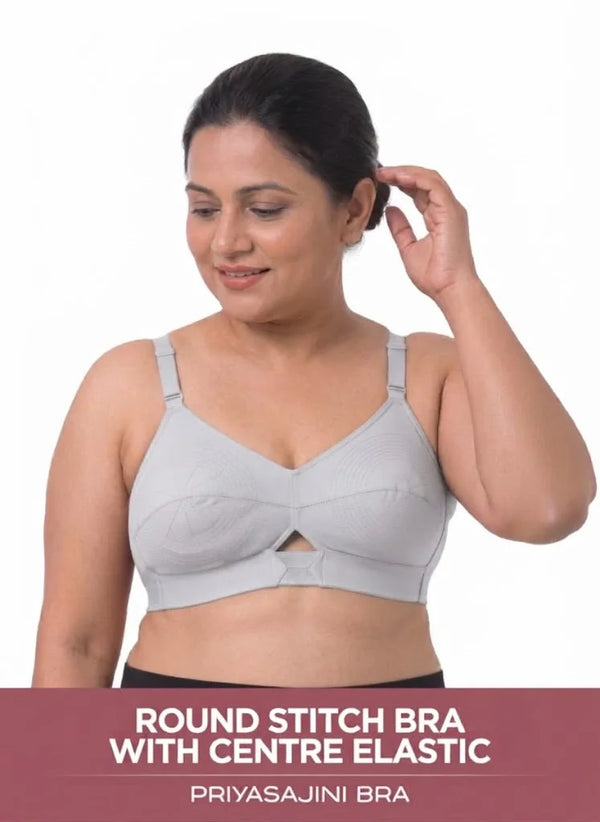 Priyasajini C & D - Full Coverage Round Stitch bra with Centre Elastic