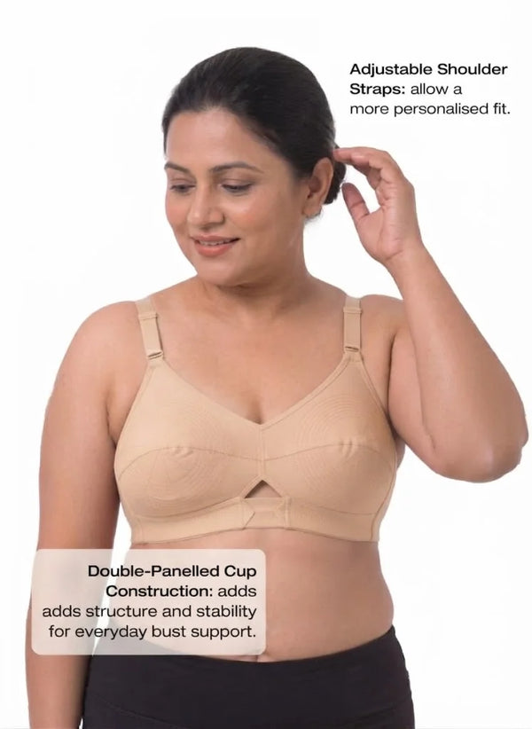 Priyasajini C & D - Full Coverage Round Stitch bra with Centre Elastic