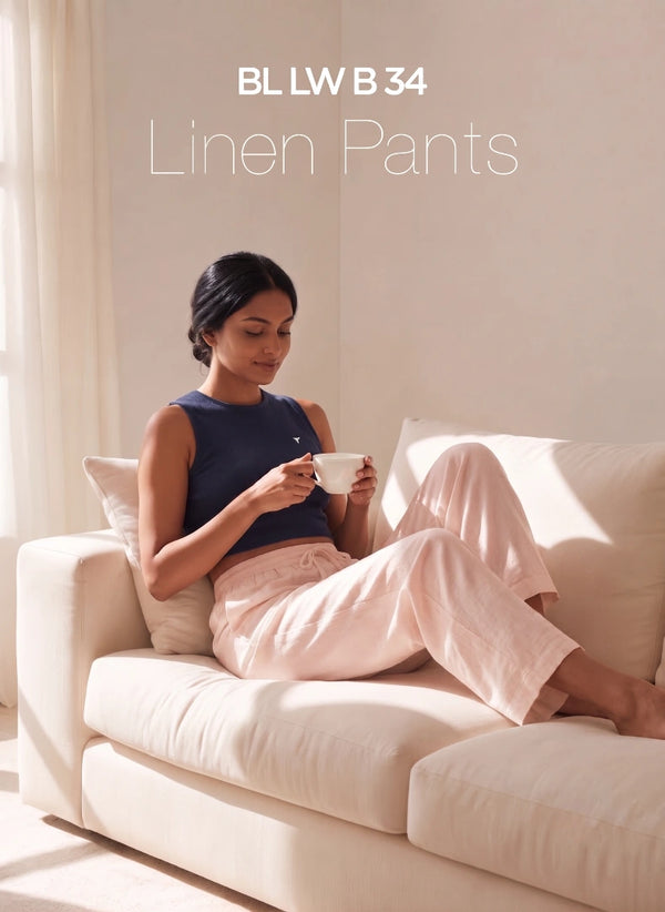 BUY BLOSSOM WIDE LEG LINEN PANTS BEIGE 1 