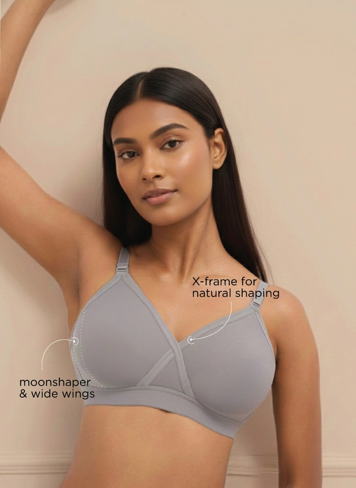 Crossy Lift Bra - Full Coverage, X-Frame Support & Comfort | Blossom
