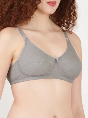 Buy Blossom Bra_Double Layered Cut and Sew_SAREE BRA_2511 DARK GREY 2