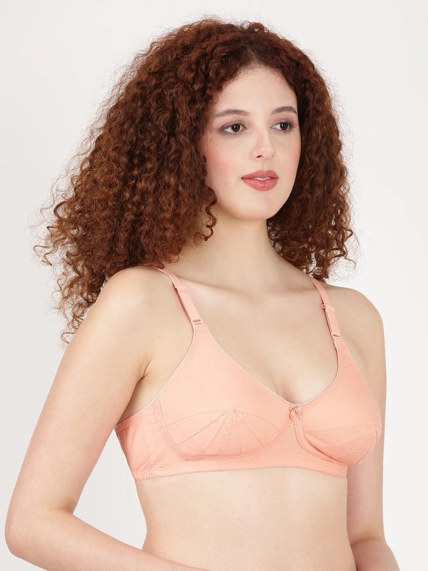 Buy Blossom Bra_Double Layered Cut and Sew_SAREE BRA_2511 PEACH 4