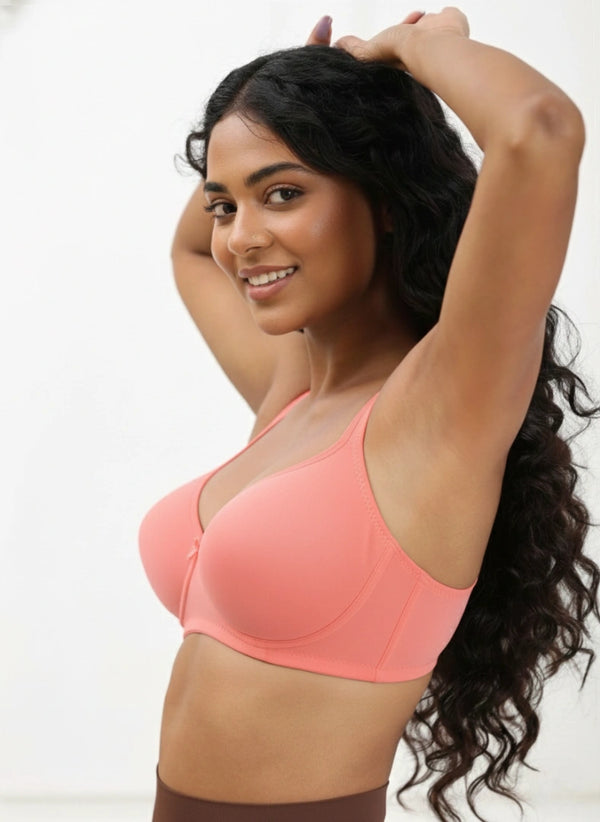 Buy_Blossom_Bra_Full_Coverage_Bra_Lightly_padded_Bra_Shouldering_Bra_Coral_pink_2