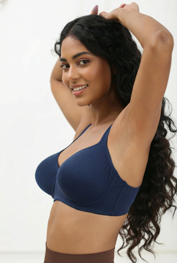 Buy_Blossom_Bra_Full_Coverage_Bra_Lightly_padded_Bra_Shouldering_Bra_Navy_blue_2