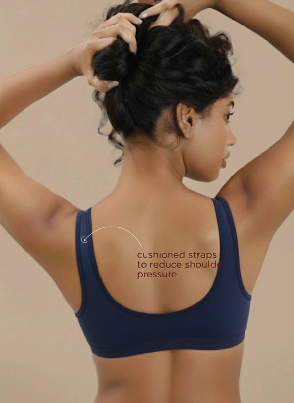 Homely Bra - Slip-On Bamboo–Modal Bra, Removable Pads, And Cushioned Straps For All-Day Comfort