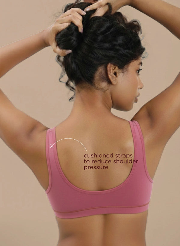 Homely Bra - Slip-On Bamboo–Modal Bra, Removable Pads, And Cushioned Straps For All-Day Comfort