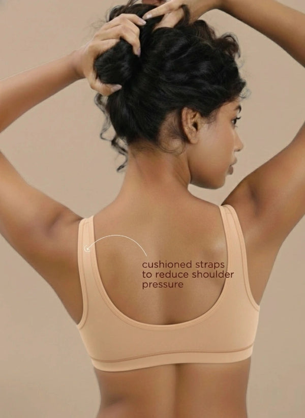Homely Bra - Slip-On Bamboo–Modal Bra, Removable Pads, And Cushioned Straps For All-Day Comfort