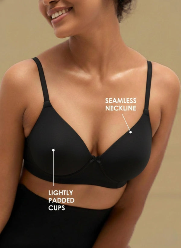 Featherlite - Padded Non-Wired Medium Coverage Ultra-Light Polyamide Bra