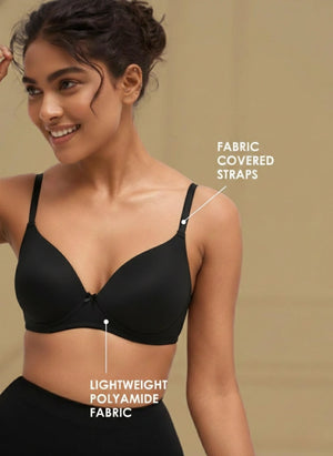 Featherlite - Padded Non-Wired Medium Coverage Ultra-Light Polyamide Bra