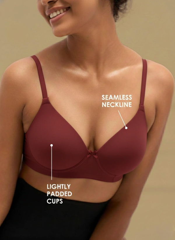 Featherlite - Padded Non-Wired Medium Coverage Ultra-Light Polyamide Bra