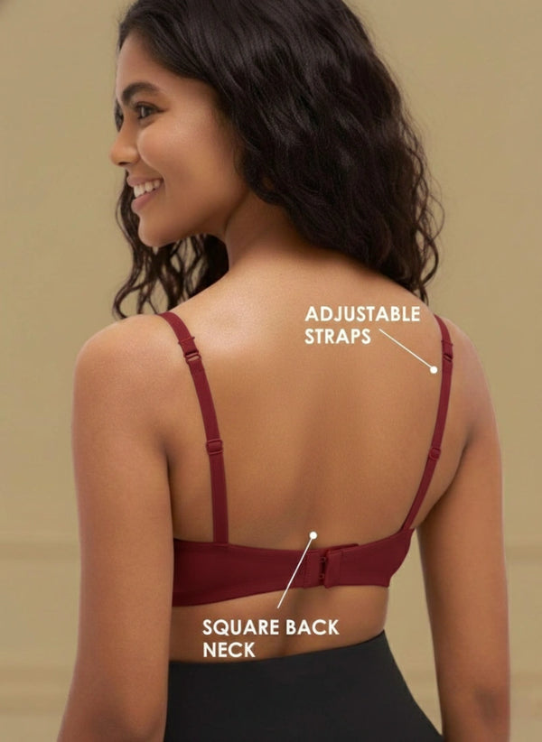 Featherlite - Padded Non-Wired Medium Coverage Ultra-Light Polyamide Bra