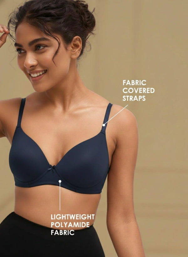 Featherlite - Padded Non-Wired Medium Coverage Ultra-Light Polyamide Bra