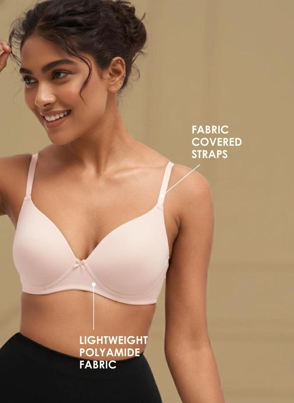 Featherlite - Padded Non-Wired Medium Coverage Ultra-Light Polyamide Bra
