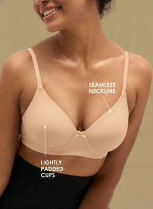 Featherlite - Padded Non-Wired Medium Coverage Ultra-Light Polyamide Bra