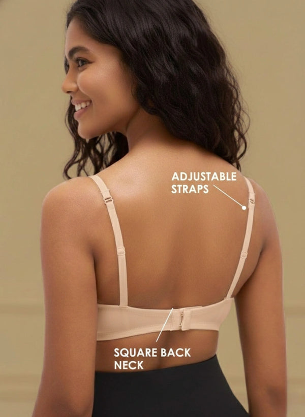 Featherlite - Padded Non-Wired Medium Coverage Ultra-Light Polyamide Bra
