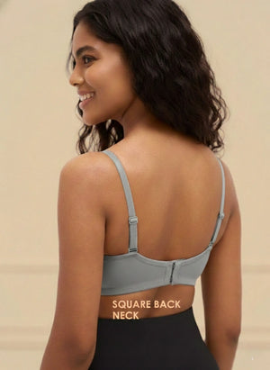 T-Shirt Bra - Non-Wired Non-Padded Full Coverage T-Shirt Bra with Removable & Transparent Straps