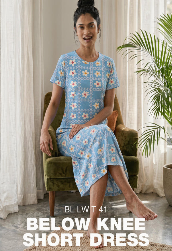 Buy_Blossom_Casual_Below-Knee_Length_Round_Neck_Printed_Cotton_Spandex_Dress_Blue